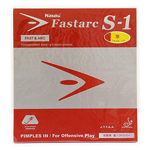 ニッタク 卓球用裏ソフトラバー ファスターク S-1 テンション系 NR-8703 レッド 中