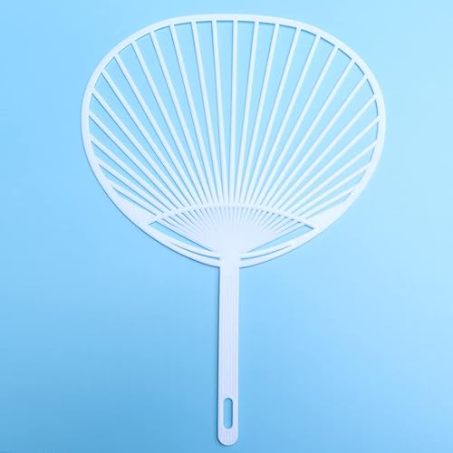 Miniatura 9 de DOITOOL 10 unidades de ventilador de mano blanco DIY marco de ventilador de estilo japonés para manualidades diseño para eventos de verano,