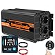 EDECOA Wechselrichter 2500w Reiner Sinus Spannungswandler 12v 230v LCD 2X USB und Fernbedienung wandler 2500w und kurzfristige Spitze 5000w Inverter