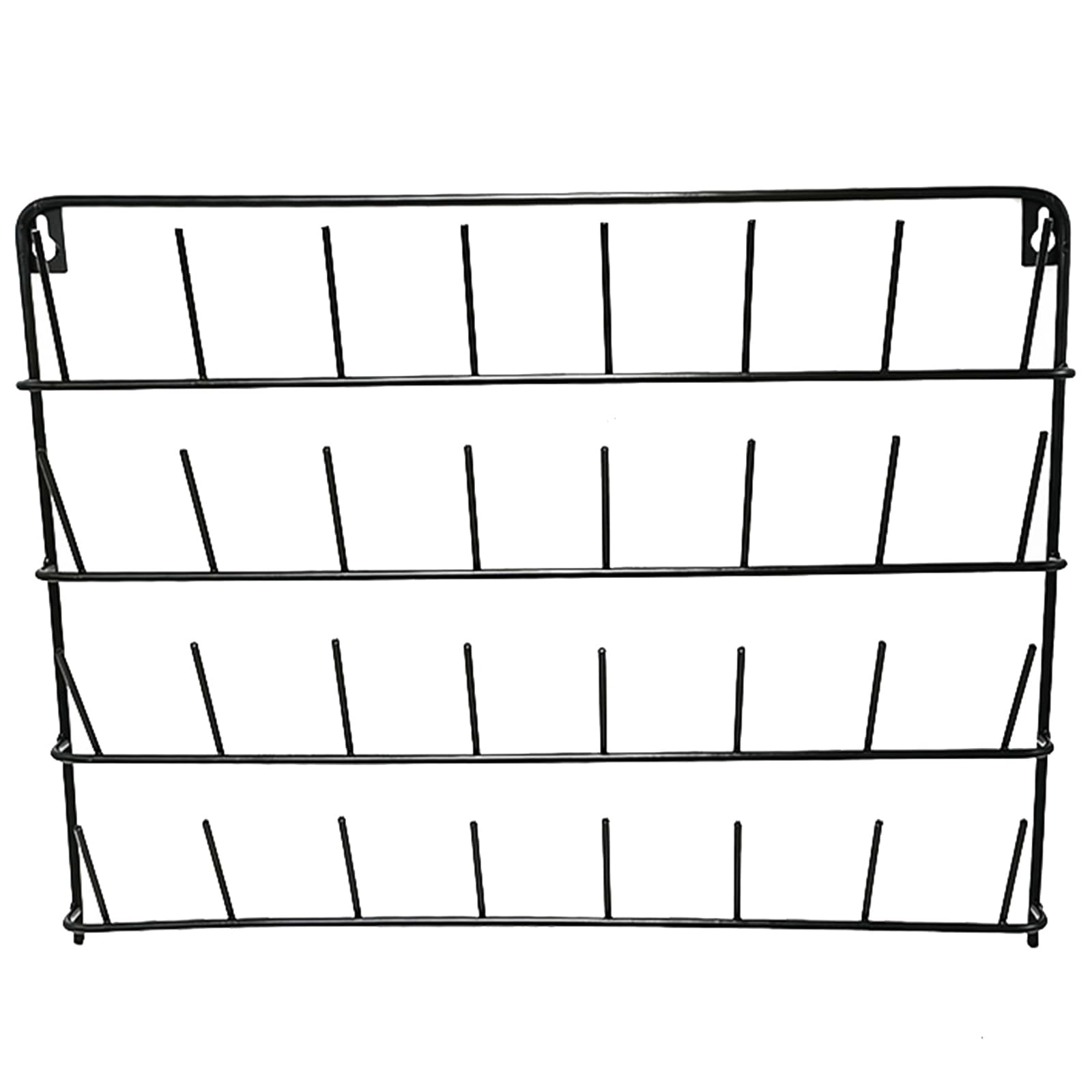 Wall Mount Thread Rack For 32 Spools Sewing Thread Storage Organizers Bobbin Holder With Hanging Hook Jewelry Stand