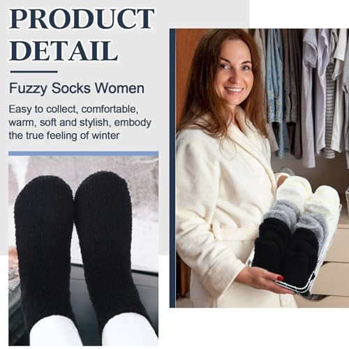 Cuffbow 100 Pairs Bulk Fuzzy Socks for Men Women Warm Soft Slipper Fluffy Cozy Socks Bulk Winter Christmas Gifts for Homeless4