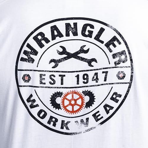 Wrangler Workwear Men's Short Sleeve Cotton Graphic Shirt, White, 3X-Large - image 4