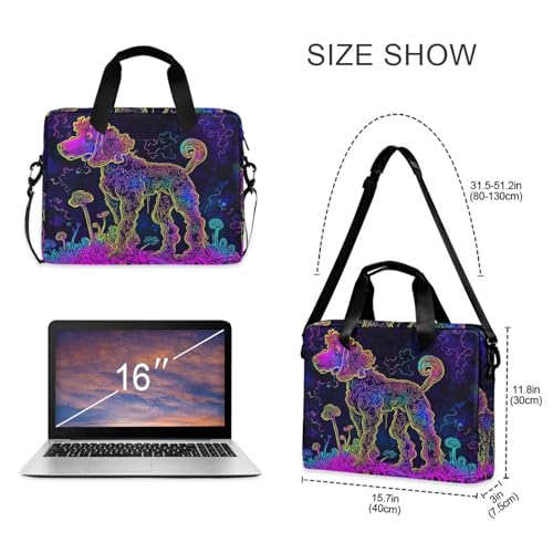 Bolso portátil para laptop de 15.6 pulgadas con diseño poodle miniatura 5