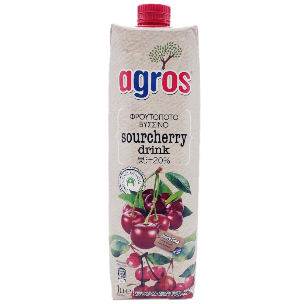 Amazon | サワーチェリードリンク 1000ml×12本 ギリシャ産 | agros