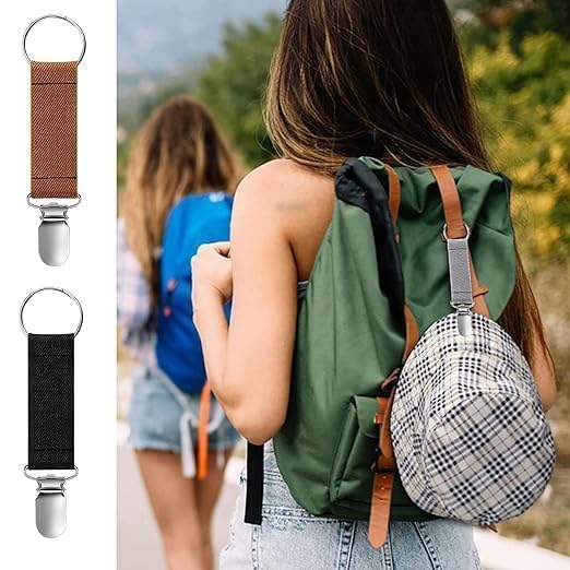 Image of Multi Functional Hat Clip for Travel, Mini Hat Holder Hands Free Pocket Accessories Lightweight and Portable Garments Glove Clips Handbag Backpack Luggage for Cap Strap Clips and Key Holder