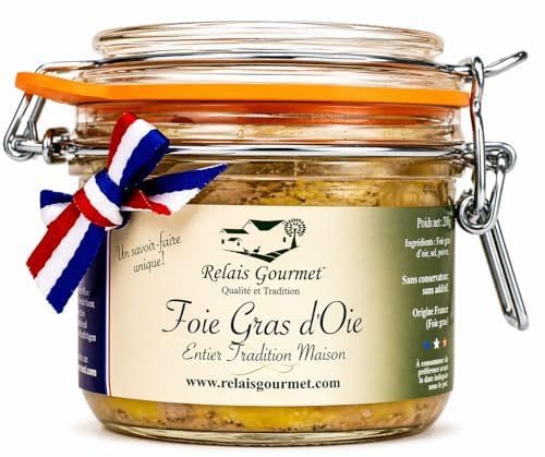 Foie Gras de Oca Entero Artesanal 200 g – Relais Gourmet | Artesanal Francés del Suroeste | Sin Conservantes, Aditivos ni Colorantes | Ideal para Navidad, Fiestas y Regalos Gourmet