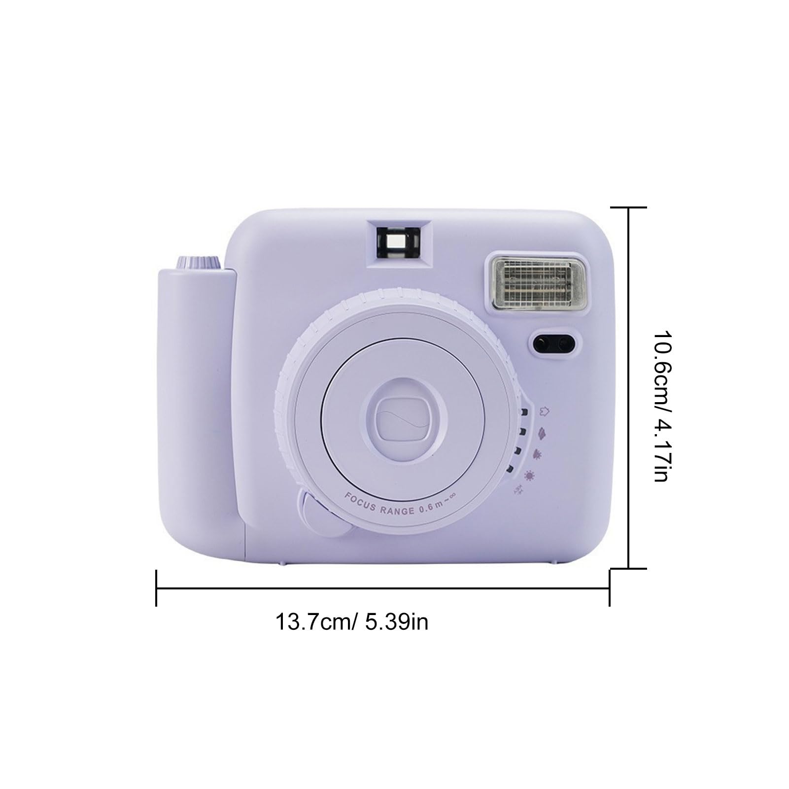 Denash Fotocamera Istantanea Popoto, Flash Automatico dal Funzionamento Semplice con Specchio Selfie e modalità Macro, per Regalo Fotografico di Viaggio con Stampa su Pellicola 62 X 46
