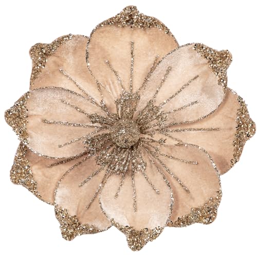 Briful 6 Stücke Weihnachtsblumen Christbaumschmuck Magnolie...