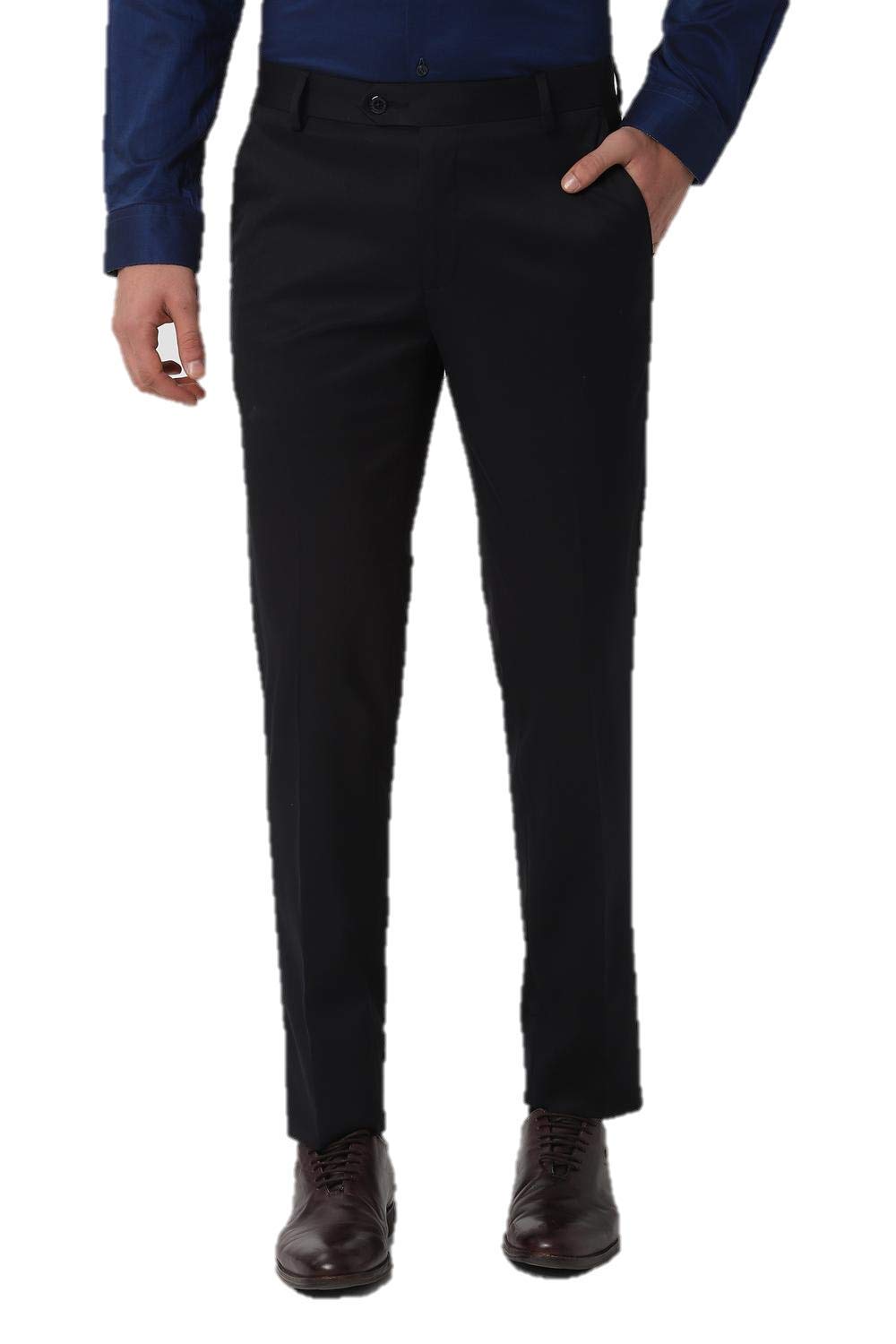 protip Men's Slim FIT Premium Formal Trousers Pants (Black)-picture-50