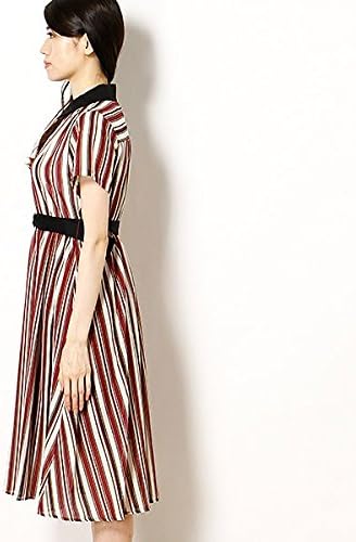 Amazon Co Jp アルシーヴ Archives マルチストライプワンピース ブラック M 服 ファッション小物