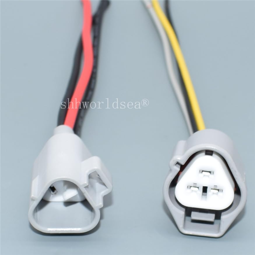 3 pin 2.2mm auto Connector with Wire for Toyota Camry Corolla for Honda Accord Fit Civic Ignition Coil Plug 90980-11016 - (Color Name: 5sets Male)