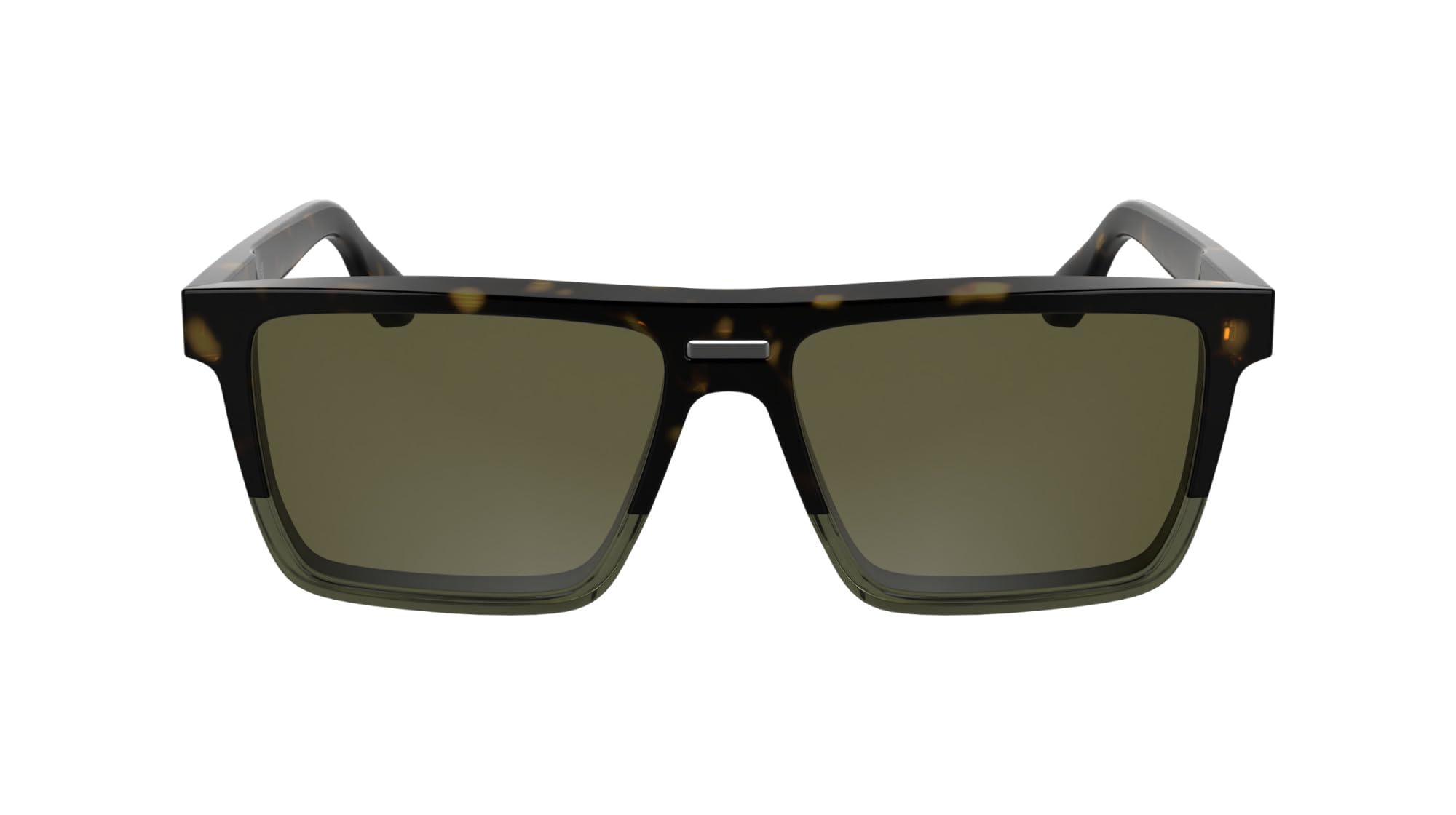 Calvin Klein Men's Sunglasses CK25501S - Dark Havana/Khaki with Solid Brown Lens