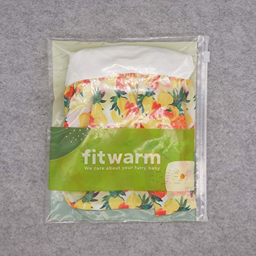 Fitwarm Vestido de verão com flores tropicais, roupas para cães, vestido para cães, roupas para cães
