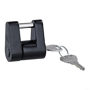 Candado de aleación de zinc para enganche de remolque, candado antirrobo resistente para caravana, barco y seguridad de vehículos, resistente a la corrosión y