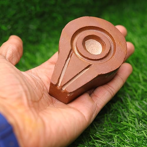 Image of Neelkanth Shivling Stone - Original Narmada Stone Red 3 Inch Jaladhari, Yoni Base, Lingam Holder, Panapitham Shivling Base Pitha Stand For Home Puja