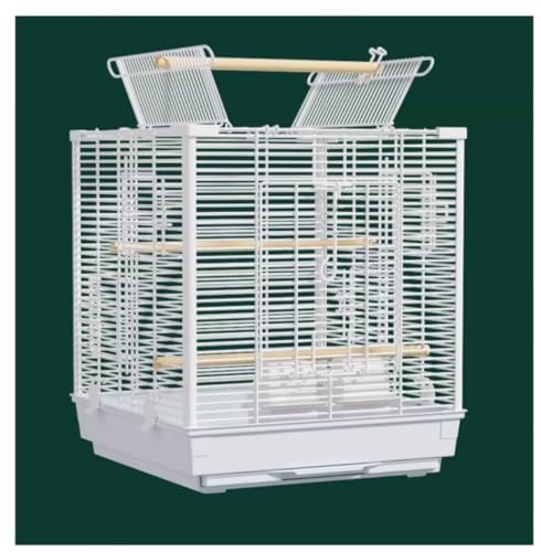 BOGAZY Weißer Schmiedeeiserner Papageienkäfig