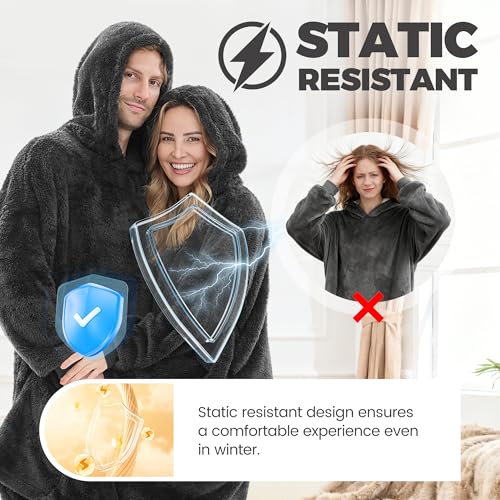PJGGZ Oversized Fleece Wearable Blanket Hoodie — Budget Pick — view 4