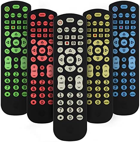 GE Color Select Backlit Universal Remote Control for Samsung, Vizio, LG, Sony, Sharp, Roku, Apple TV, RCA, Panasonic, Smart TV, Streaming Players, Blu-Ray, DVD, 4-Device, Black, 44220