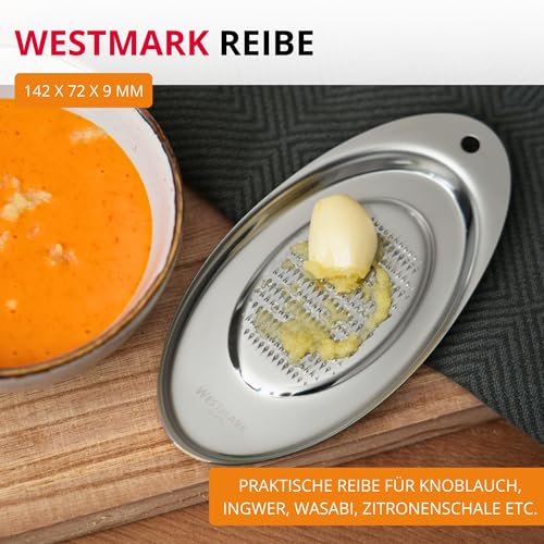 Foto von Westmark Ingwer-/Gewürzreibe, oval, 14,2 x 0,7 x 0,9 cm, Rostfreier Edelstahl, Silber, 11562260