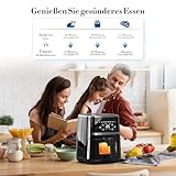 5QT Air Fryer with Easy-View Window, Digital Touch Control, 8 Presets, Nonstick Dishwasher-Safe Basket, Healthy Low-Oil Cooking, Perfect for Small Kitchens, 1500W