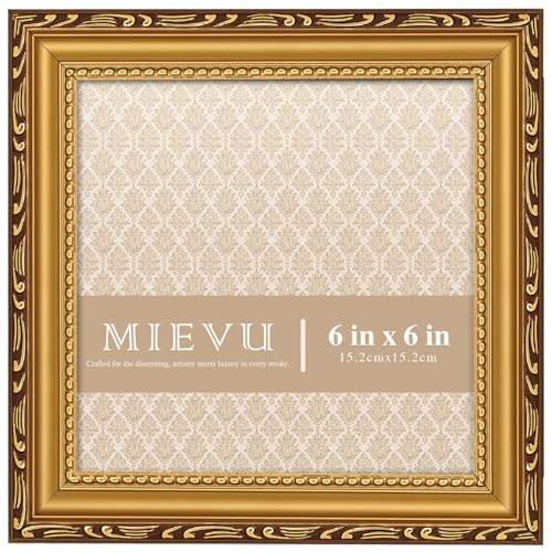 MIEVU 66 Picture Frame Gold - Picture Frames for Wall Hanging And Tabletop Display Ornate Photo Frame for Poster Vintage Frames with Durable Plexiglass