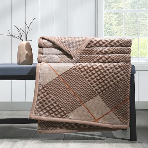 Image of MYTRIDENT Home Essential Flannel Printed Blanket for Winter Single Size (160 cm x 220 cm), 290 GSM, Estele