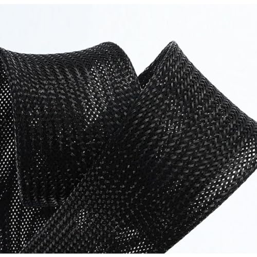 Funda trenzada de PET negra de 25mm y 10M para proteger cables 7