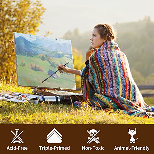 Fixsmith Canvas Panels 14 Pack - 9 X 12 Inch Painting Canvas Panel Boards - 100% Cotton Primed Canvases - Super Value Pack - Artist Canvas Board For Acrylic, Oil & Tempera Painting #TOP3