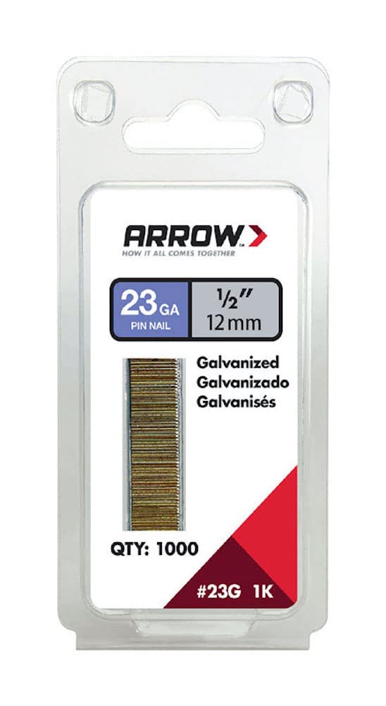 Arrow Fastener 23 Ga. Smooth Shank Straight Strip Pin Nails 5/8 in. L x 0.03 in. Dia. 1,000 pk