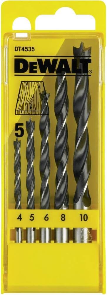 DT4535QZ Brad Point Drill Bits Set (5 Pieces)