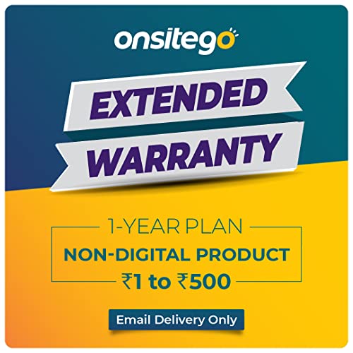 Onsitego 1 Year Extended Warranty for Non-Digital Products from Rs. 1-500 (Email Delivery - No Physical Kit)