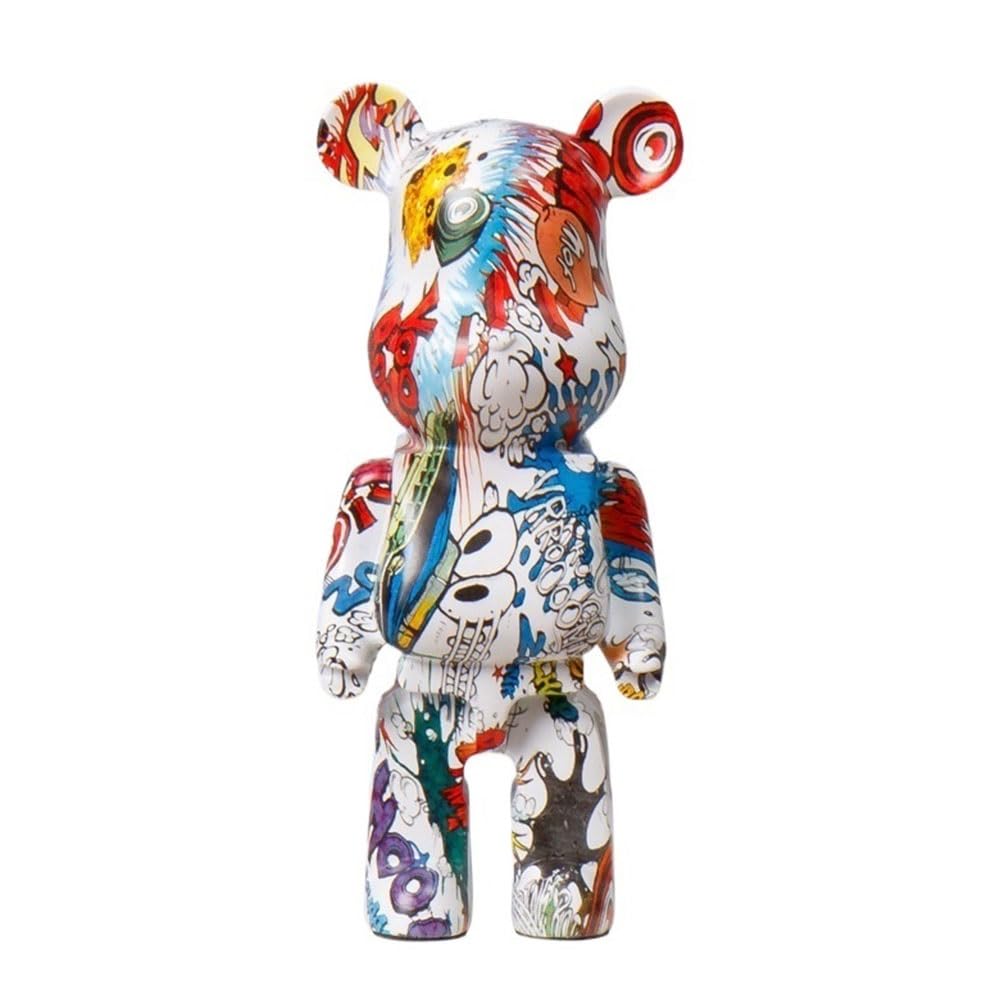 HQDFCNM Bearbrick,28cm Blocks Bear Tabletop Sculpture Statue Money Deposit Ornament Collectibles