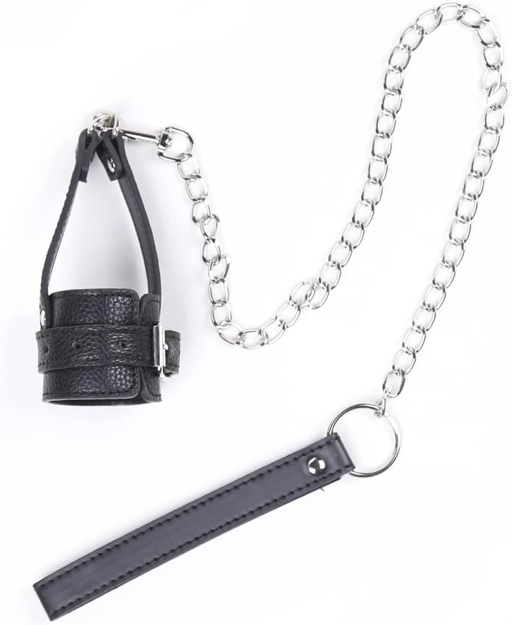 BDSM Testicle Toys Penis Extender Male Sex Toy for Couples,Penis Stretcher Male Chastity Cock Cage Sex Bondage Restraints with Chain,Cockring Penis Ring Punish Scrotum Sex Game Adult Sex Toy for Men