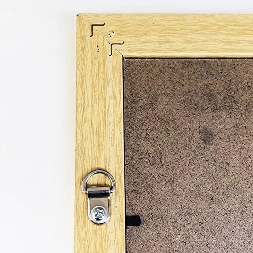 50 Pack D Rings Picture Photo Frame Hanging Hooks Hangers Canvas Hook Wall Bracket Hanger with Screws Stainless Steel Silver for Picture Hanging Home Decoration