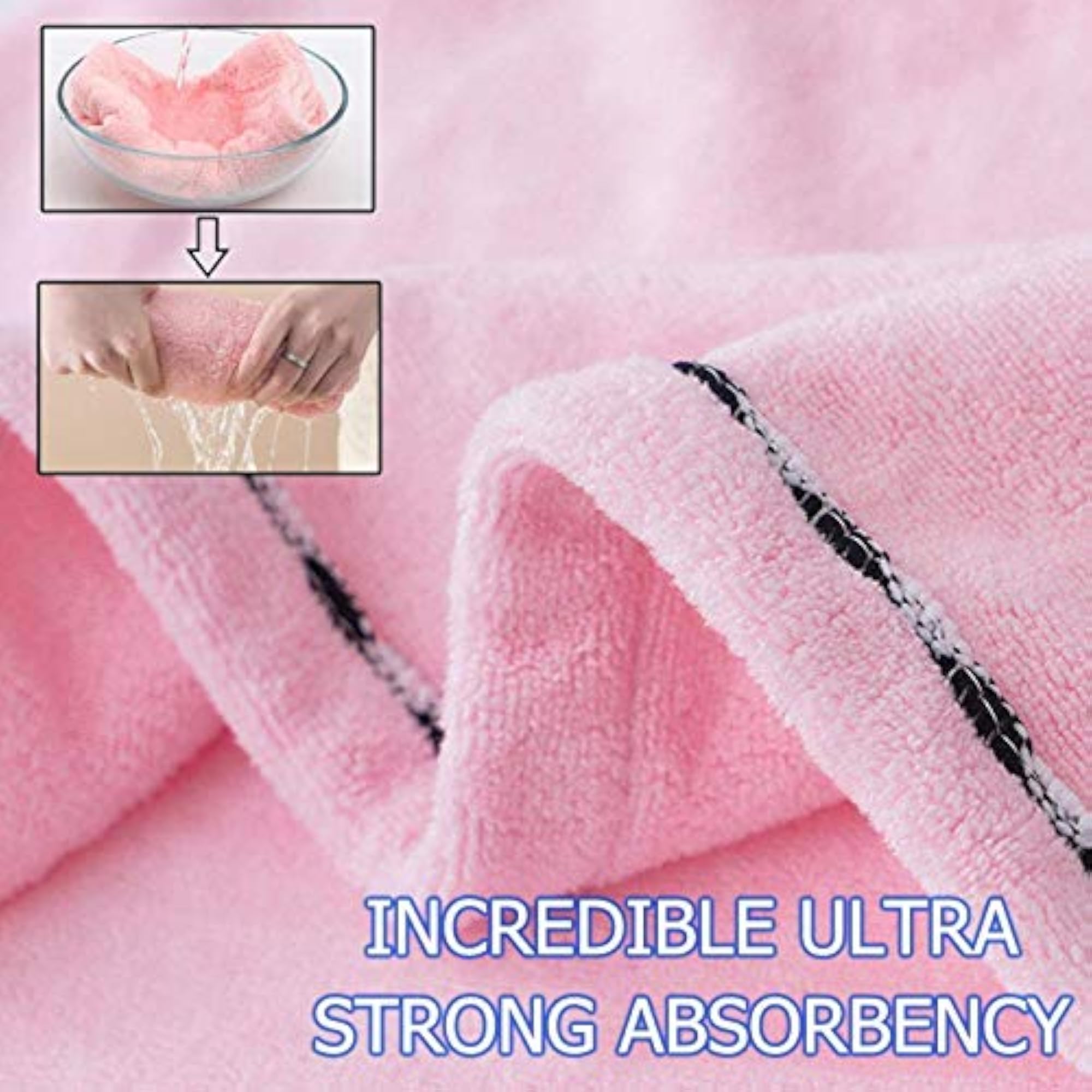 2pcs Microfiber Shower Caps for Hair Drying, Towel Wraps