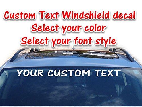 Custom Text Vinyl Windshield Decal Personalized Window Sticker Banner 3.75"x 36" for Trucks