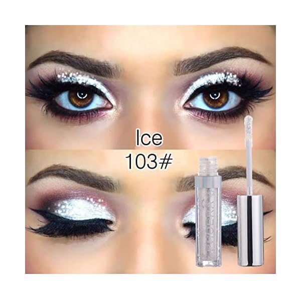 Pretty Comy 12 Colors Liquid Glitter Eyeshadow, Shimmer Liquid Eye Shadow Long Lasting Waterproof High Pigmented Liquid Metallic Eye Shadow