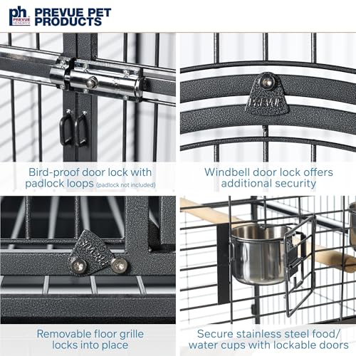 Image of Prevue Hendryx Silverado Macaw Dometop Cage 3155S Silverado 46-Inch by 36-Inch by 78-1 /4-Inch