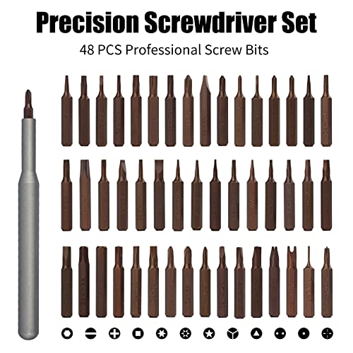 Kbcsun Precision Screwdriver Set, 50 In 1 Small Screwdriver Kit With Phillips Bits, Magnetic Mini Eyeglass Repair Kit For Watch, Computer, Electronics #TOP1
