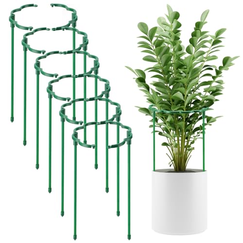 Moiggonoy 12 Pack Plant Support Stakes Sets - Versatile Plant Cages Stackable Garden Flower Support Small Plant Stakes for Indoor Plants Tomato Monstera Peony Hydrangea Climbing Plants