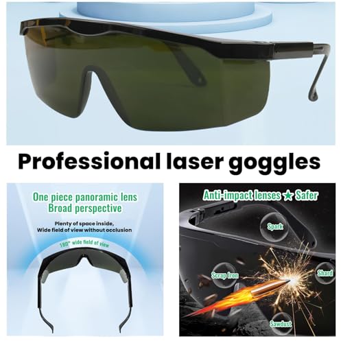 EuAcesry Gafas Proteccion Laser, Gafas Laser Depilación, Gafas Protectoras Luz Pulsada Adecuado para Depilación HPL/IPL/Luz Pulsada, para Belleza, Trabajo - imagen 4