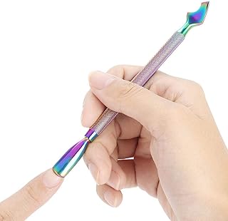 Removedor de pele morta, ferramenta de manicure para arte de unhas, empurrador de cutículas de aço inoxidável removedor de pele morta para salão de unhas e casa