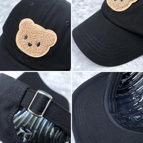 yolrdiw Unisex Cute Bear Embroidered Baseball Cap Cotton Summer Outdoor Sun Hat4