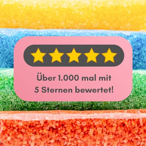 Partyset 6 x 250 Gramm Zuckerwatte Zucker für Zuckerwattemaschine Inklusive 100 Zuckerwattestäbe – Bild 4
