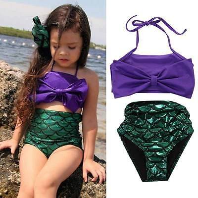 Mermaid Girl Swimwear Baby Kids Swimwear Biquini Infantil Swimsuits Bikini Kids Swimwear for Girls Black