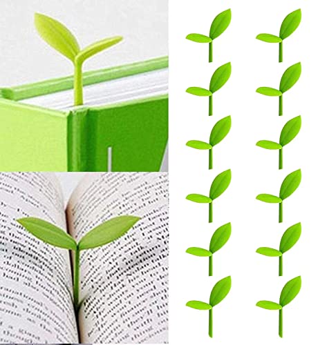 Sprout Little Green Bookmarks Silicone Grass Buds Creative Green Bookmarks Gifts for Book Lovers Reading Set of 32
