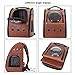 Texsens Innovative Traveler Bubble Backpack Pet Carriers Airline Travel Approved Carrier Switchable Mesh Panel for Cats and Dogs (One Size, Coffee)