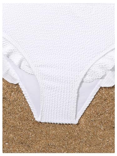 Image of Floerns Girl's 2 Piece Bathing Suit Ruffle Trim Summer Bikini Swimsuit