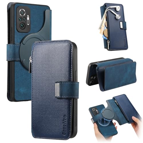 ^܂肽ݎgѓdbA[}[ Xiaomi Redmi Note 10 Pro 4GΉP[XA2 in 1 O\PUU[EHbgAJ[hz_[tARFIDubLOtbvJo[A}OlbgX^ht(Blue)