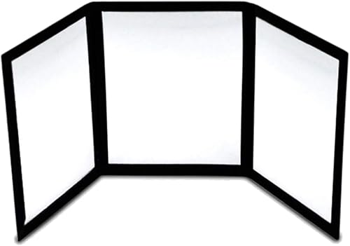 Espejo de 3 vías, espejo portátil para maquillaje, peinado de cabello, práctica de magia de tarjetas, accesorios de trucos de magia (espejo triple